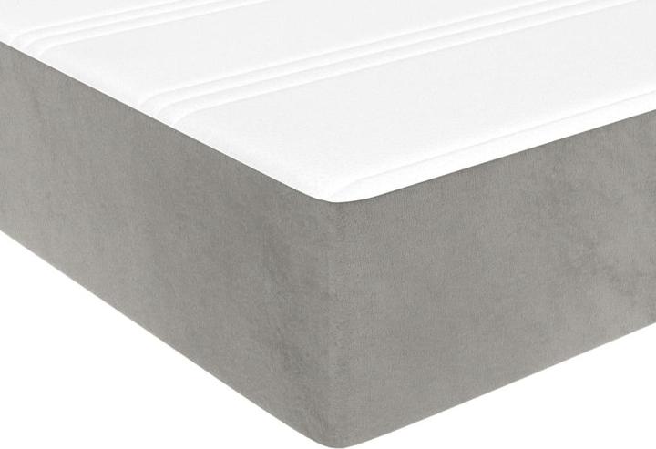 Actual product image VidaXL Taschenfederkernmatratze Hellgrau Samt (100 x 210 cm, Spring core)