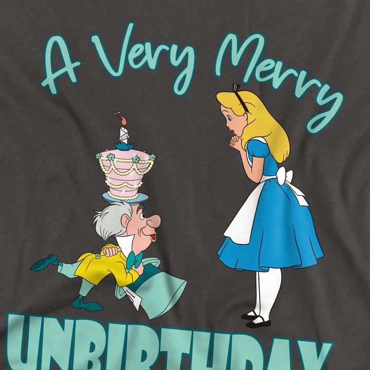 Immagine prodotto Alice In Wonderland Very Merry Unbirthday To Me Maglietta Adulto Unisex (S)