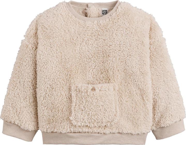 La Redoute Collections Webpelz-Shirt mit rundem Ausschnitt (86)