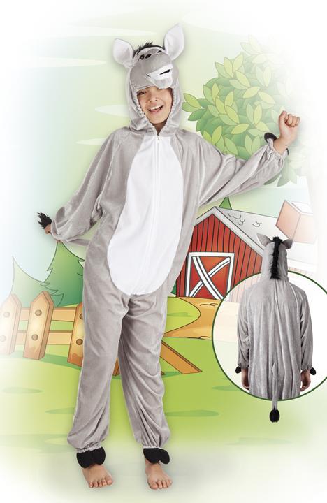 Actual product image Boland Donkey Child Costume: Plush Jumpsuit With Hood (140)