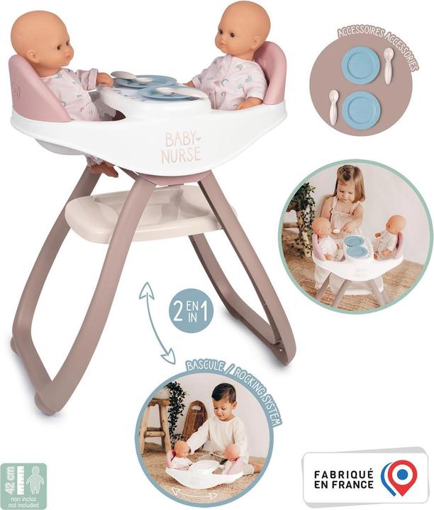 Actual product image Smoby BabyNurse Twin Highchair
