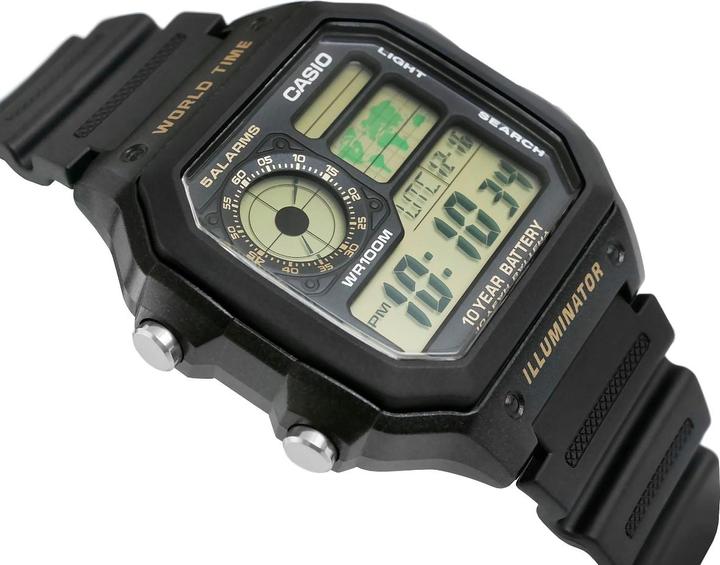 Actual product image Casio Sports - AE-1200WH-1B (Digital watch, 43 mm)