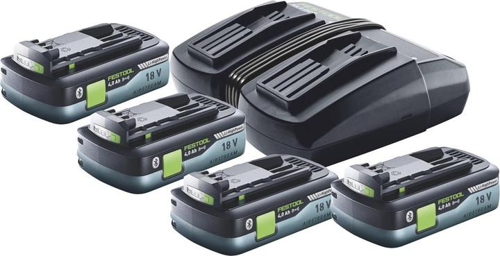 Actual product image Festool Energie Set TCL 6 DUO Charger 10.8 V - 18 V + 4x BP 18 Li 4,0Ah HPC-ASI Batteries ( 4x (18 V)