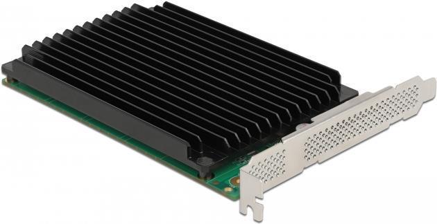 Delock Carte PCI Expr x16 > Dissipateur thermique 4x int NVMe M.2 Key M