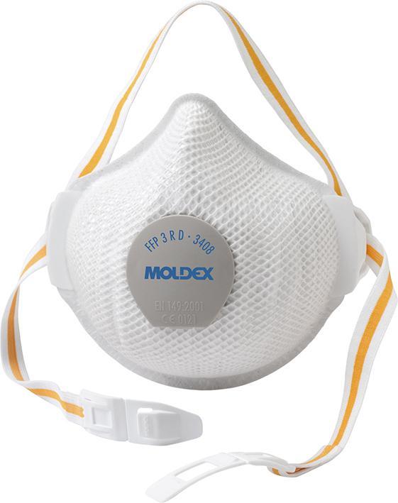Produktbild Moldex Atemschutzmaske Air Plus ProValve 340801 FFP3 / V R D mit Ausatemventil (FFP3, 5 x)