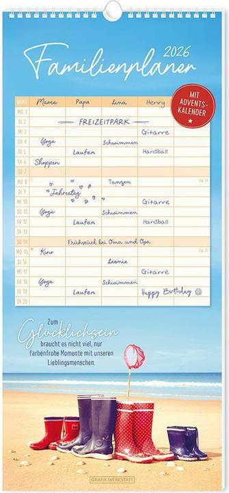 Image du produit Familienplaner 2026 Classic (22 x 48 cm, Couverture rigide, Allemand)