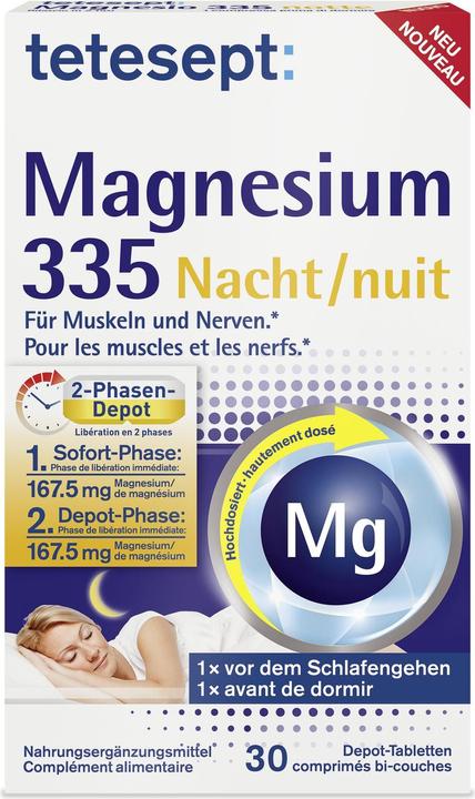 Tetesept Magnesium 335 Nacht Depot-Tabletten (1 Stück, Tabletten, 53 g)