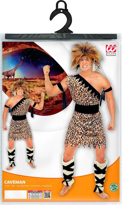 Image du produit Widmann CAVE MAN (tunique, ceinture, jambières, bandes pour les bras et bandeau), L (L)