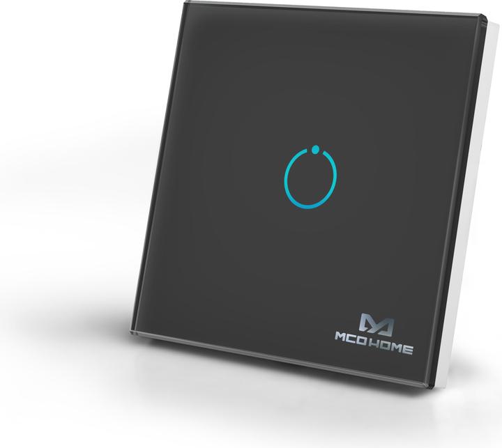 Actual product image MCO Home Z-Wave+ glass wall switch 1-fold