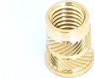Image du produit Rs Pro Insert fileté en laiton, M3 x 5.7mm, Ø de la bride 4.6mm, Ø du trou de fixation 4mm, 4.6mm (100 pcs)
