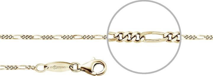 Actual product image Der Kettenmacher Figaro necklace gold (Silver 925, Gold plated, 38 - 55 cm)