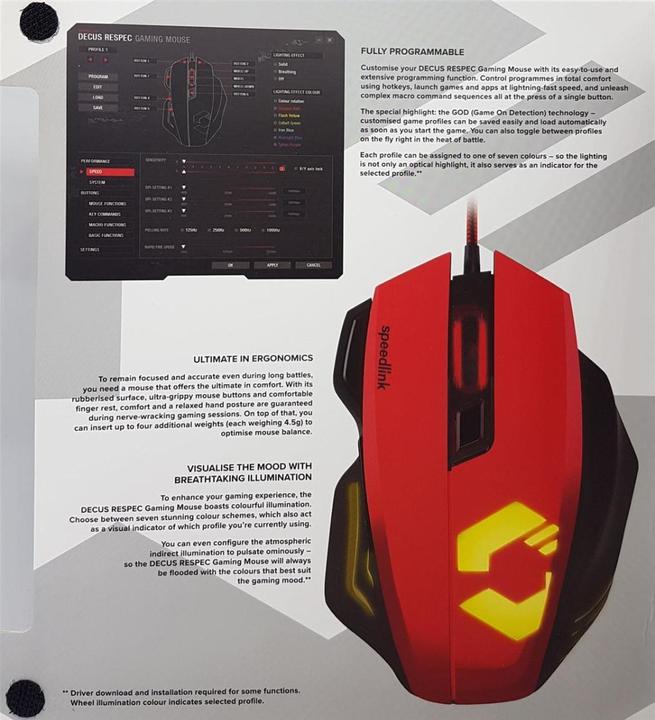 Immagine prodotto Speedlink Decus Respec (Cablato)