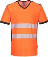 Image du produit Portwest T-shirt haute visibilité PW310, col V, taille L, orange/noir (L)