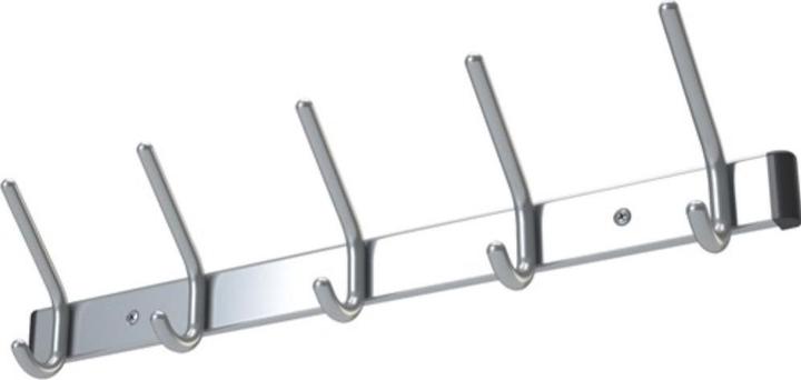 HP Autozubehör Wandgarderobe Aluminium F1 naturfarbig 7 Hut-/7 Mantelhaken Länge 1000 mm Hakenabstand 150 mm