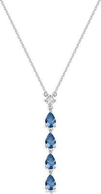 Brosway Freedom Blue Fancy Cubic Zirconia Silver Necklace
