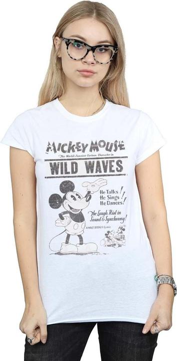 Actual product image Disney Womens/Ladies Mickey Mouse Making Waves Cotton T-Shirt (XL)