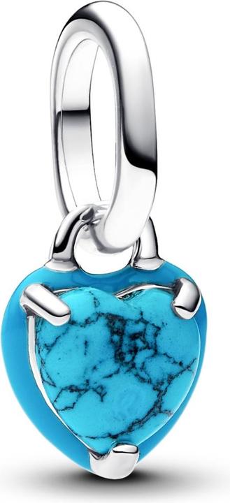 Produktbild Pandora Türkisfarbener Herz-Mini-Anhänger (Silber 925)