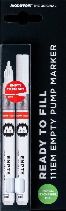 Image du produit Molotow Empty Pump Marker 211EM 4mm blister VE=2 pièces (Blanc, 4 mm, 2 x)