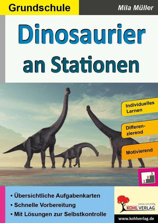 Image du produit Dinosaurier an Stationen / Grundschule (Allemand, Équipe d'auteurs Kohl-Verlag, 2020)