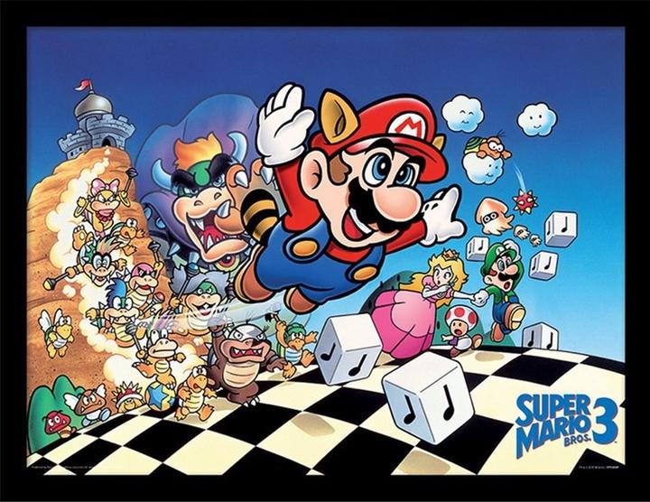 Image du produit Pyramid Nintendo - Super Mario Bros. 3 (Art) Cadre Collector 30x40cm