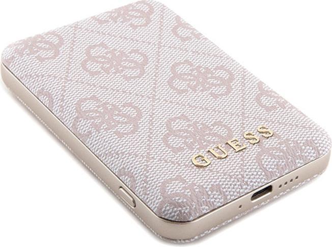 Image du produit Guess Zestaw GUBPM5P15X4GEMGP iPhone 15 Pro Max 6.7" hardcase + Powerbank 5000mAh MagSafe różowy/pin (Apple iPhone 15 Pro Max)