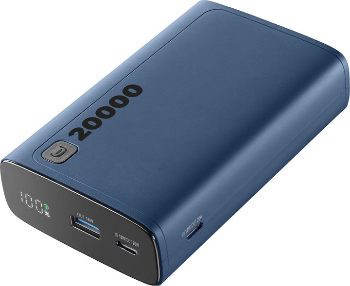 Image du produit Cellularline CELLULAIRE L& CLL PB DISPLAY 20000 BL (20000 mAh, 20 W, 77 Wh)