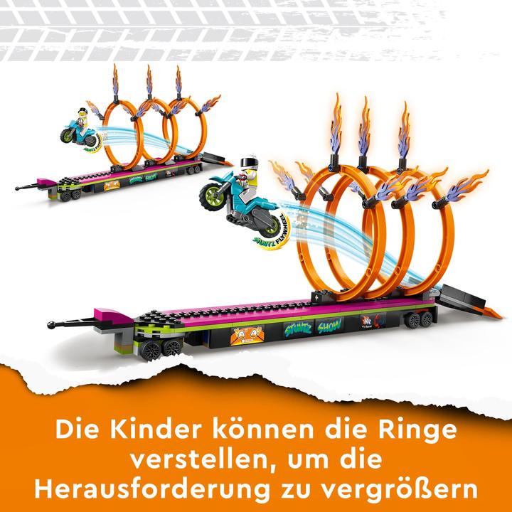 Produktbild LEGO Stunttruck mit Feuerreifen-Challenge (60357, LEGO City)