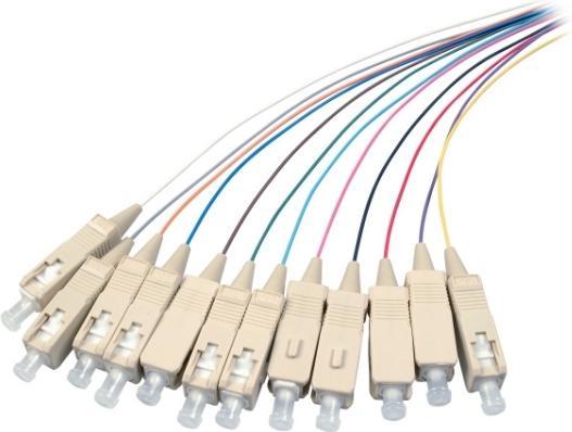 Produktbild EFB Elektronik Faserpigtail SC-APC8° 9/125µ,12er Satz, farb., 2m, OS1/OS2 (2 m)