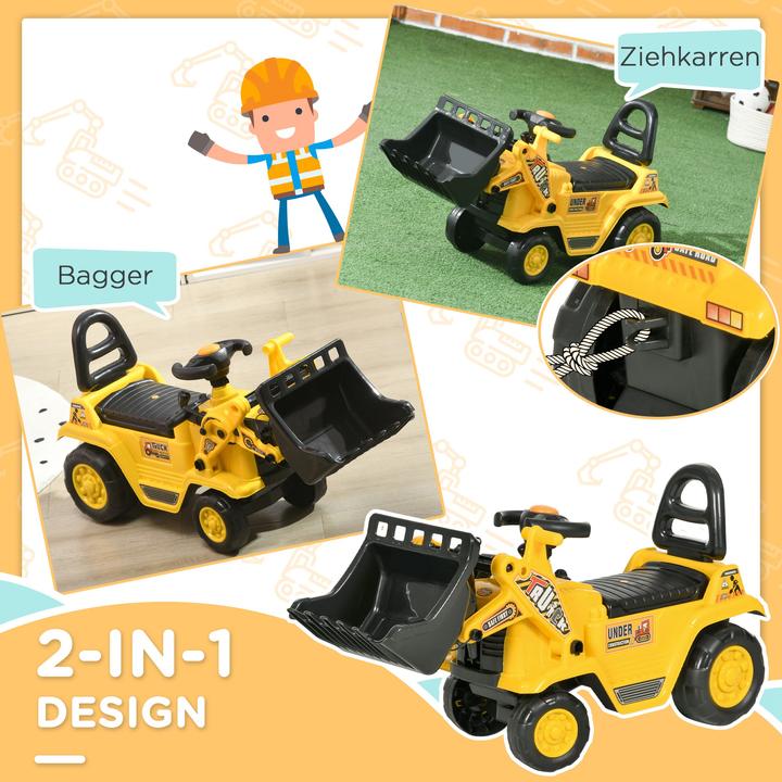 Image du produit Homcom Tracteur à pédales avec espace de rangement