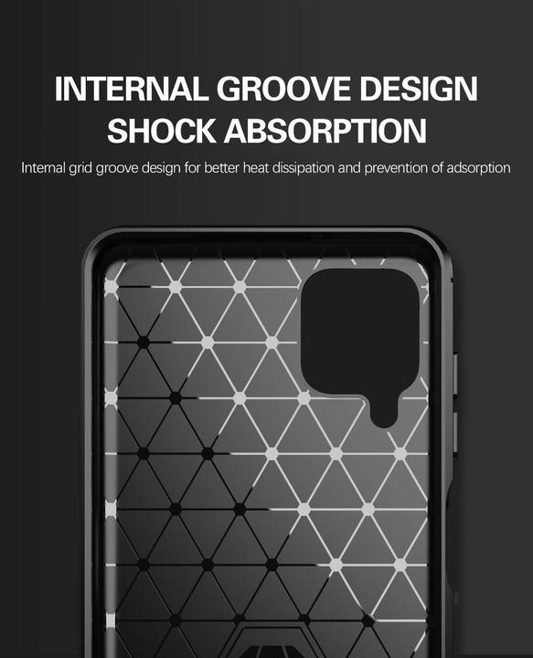 Produktbild Cadorabo TPU Ultra Slim carbon edelstahl Kombi Cover (Samsung Galaxy A12)