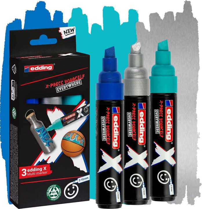 Actual product image Edding 6900 X Multimarker set of 3 (Ocean Colour, 10 mm, 3 x)