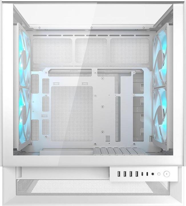 Produktbild Cougar Gehäuse Midi-Tower OmnyX, ARGB, Weiss (mATX, Mini-ITX, ATX)