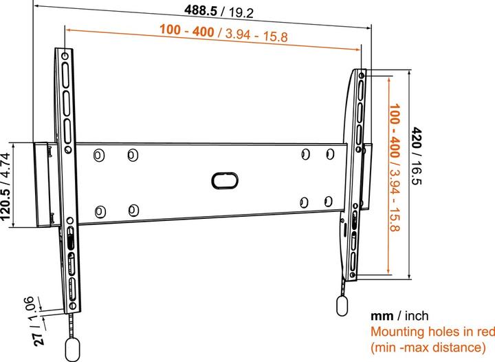 Produktbild Vogels Base 05M (Wand, 55", 30 kg)