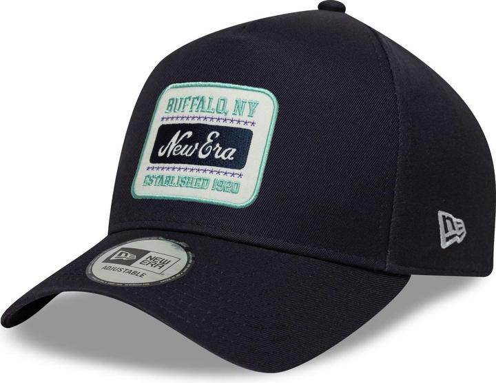 New Era A-Frame Trucker Cap - Retro Patch Washed Navy (One Size)