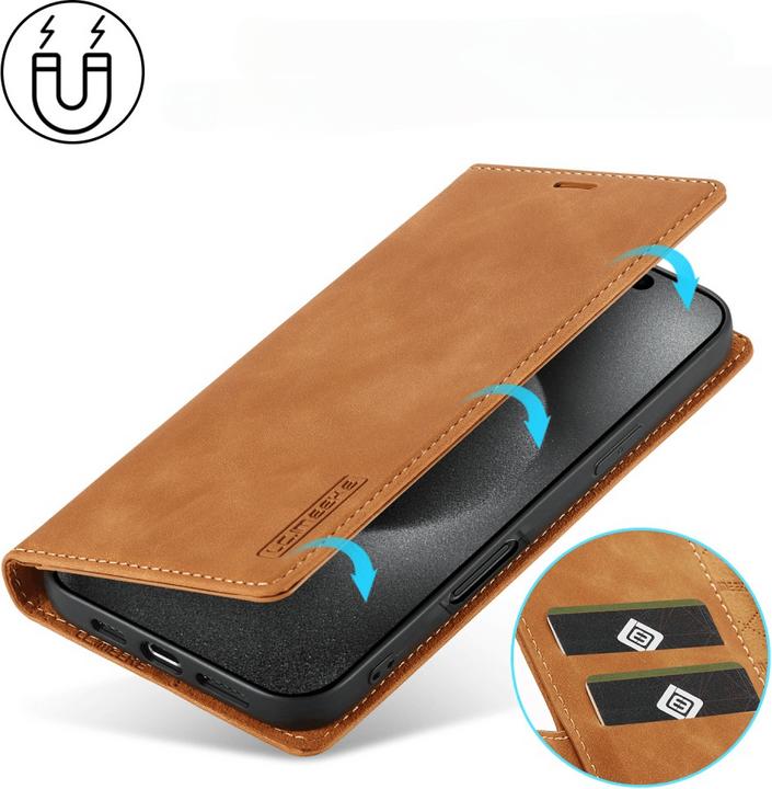 Actual product image LC.Imeeke iPhone 16 Pro Max - Flip Case Vintage (Apple iPhone 16 Pro Max)
