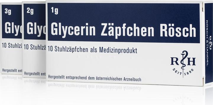 Nährwerte und Zutaten Bano Glycerin Zäpfchen Rösch, 10 St. Zäpfchen (10 Stück, 3 g)