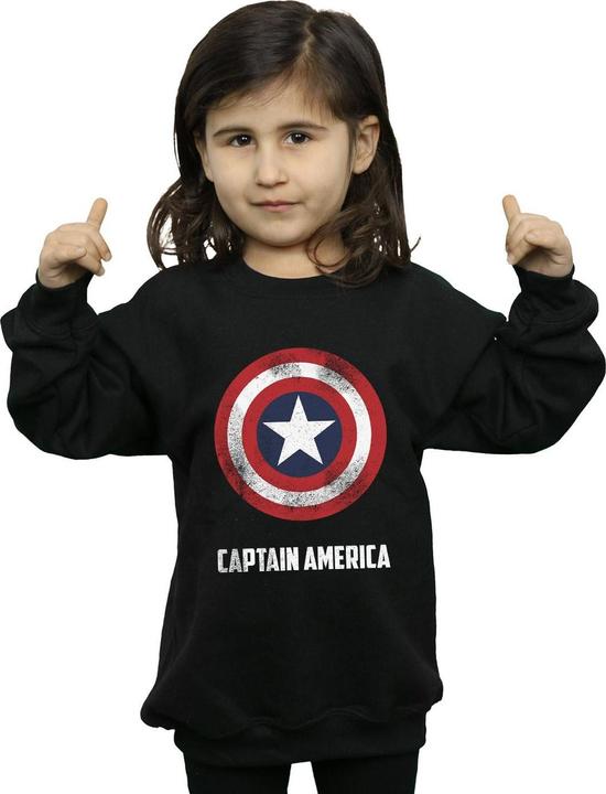 Image du produit - Sweat CAPTAIN AMERICA SHIELD TEXT - Fille (116)