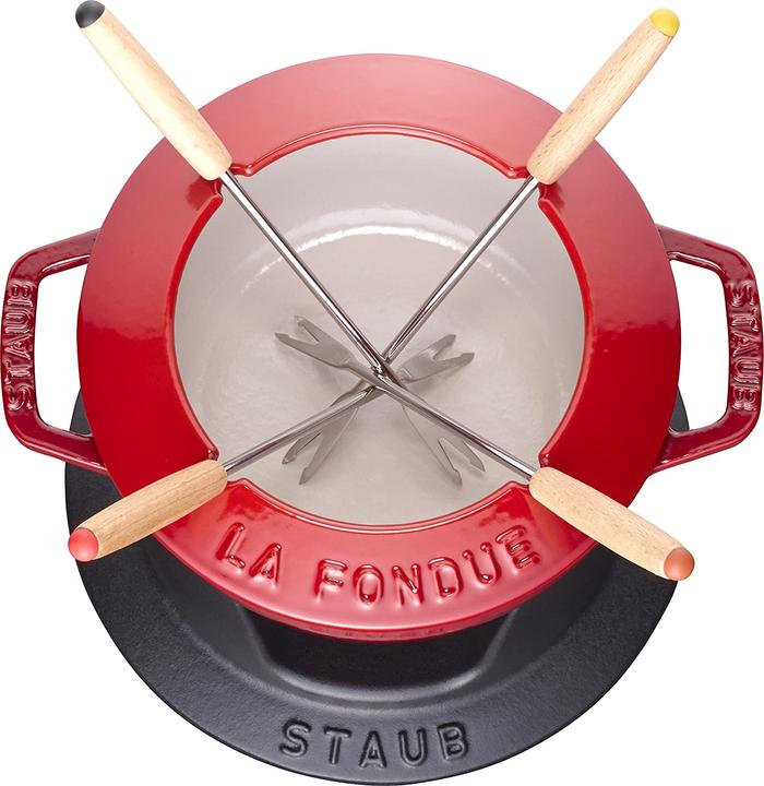 Actual product image Staub fondue set (Fondue Bourguignonne, Cheese fondue, Chinoise Fondue, Chocolate fondue)
