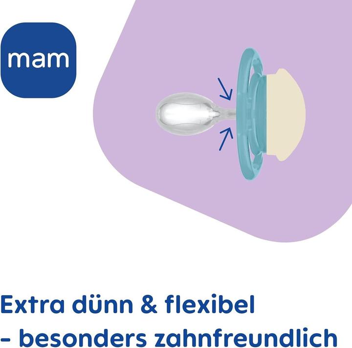 Immagine prodotto MAM Succhietto perfetto in silicone 2 pezzi, a partire da 16 mesi (2 x, a partire da 16 m.)