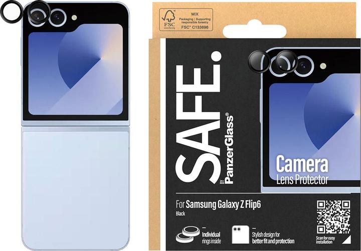 Immagine prodotto PanzerGlass SAFE.by Lens Protector Samsung Z Flip 6 - nero (1 Pezzo/i, Samsung Galaxy Z Flip6)