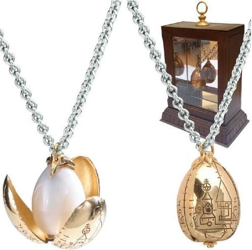 Produktbild Noble Collection Harry Potter Anhaenger mit Kette Das Goldene Ei (24 Karat vergoldete Bluetenblaetter)