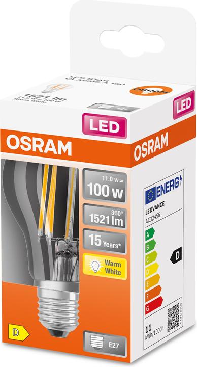 Produktbild Osram Led Retrofit Classic A (E27, 10 W, 1521 lm, 1 x, D)