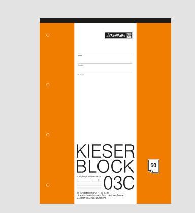 Produktbild Arbeitsblock Kieserblock gelocht DIN A4 liniert Lineatur 3. Schuljahr (A4, Liniert, Kein Einband)