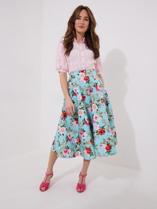 Produktbild Joe Browns Flattering Vintage Rose Print Full Skirt (38)