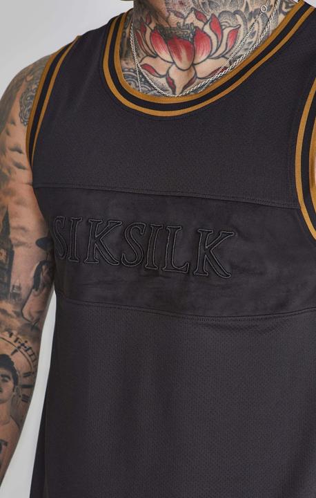 Actual product image Siksilk Top Basketball Vest in Black (L)