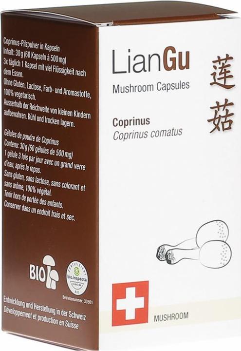 Immagine prodotto Lian Coprinus Mushrooms Kapsel (60 Pezzo/i, Pillole, 65 g)