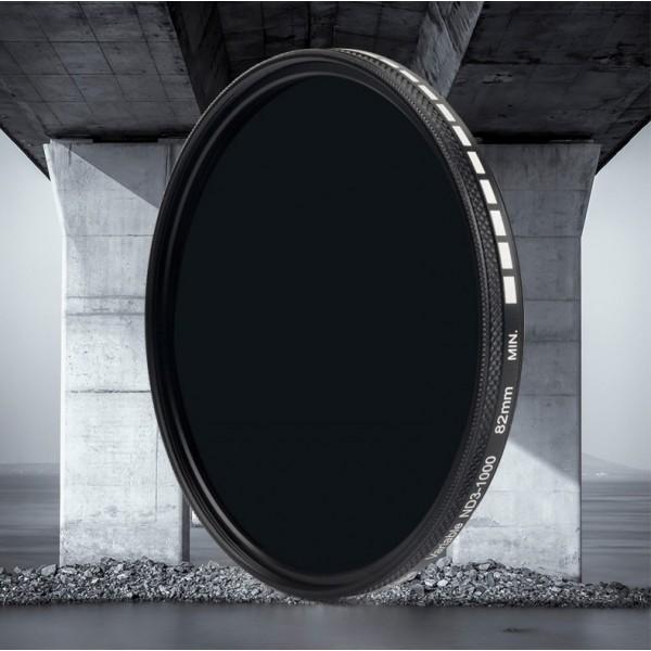Produktbild Kase Variabler ND-Filter ND3-1000 mit Anschlag (82 mm, ND- / Graufilter)