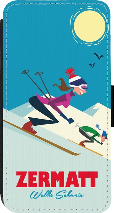Image du produit PhoneLook Coque Wallet noir Zermatt Ski Downhill (Apple iPhone 13 Pro)