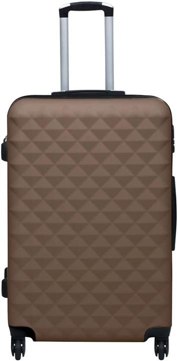 Immagine prodotto VidaXL Trolley a guscio rigido, marrone (Bagaglio a mano (fino a 50 litri), L (90 - 115l))