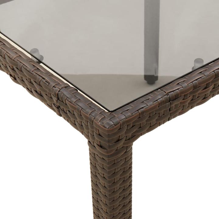 Produktbild VidaXL Gartentisch mit Glasplatte (90 cm)